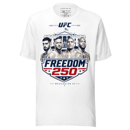 UFC Freedom 250 Graphic T Shirt Men MMA Fight Event Cotton Short Sleeve Sports Fan Casual Oversized Streetwear Tee Tops