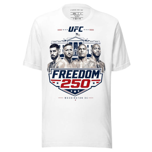 UFC Freedom 250 Graphic T Shirt Men MMA Fight Event Cotton Short Sleeve Sports Fan Casual Oversized Streetwear Tee Tops