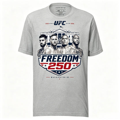UFC Freedom 250 Graphic T Shirt Men MMA Fight Event Cotton Short Sleeve Sports Fan Casual Oversized Streetwear Tee Tops